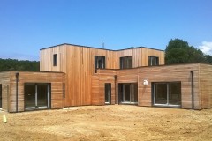 maison OB en construction
Bardage sur murs ossature bois