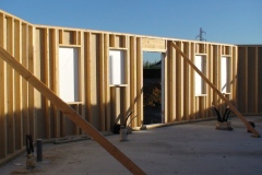 panneaux ossature bois sur chantier