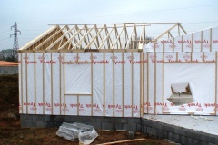 panneaux ossature bois sur chantier