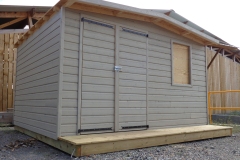 abri jardin ossature bois