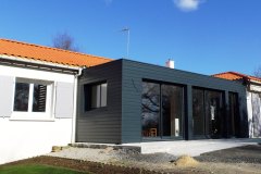 Extension en OB
Bardage sur murs bois