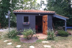 maison jardin madriers empilés