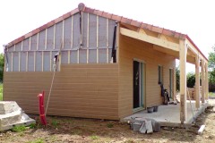 maison OB en construction
Bardage sur murs bois
