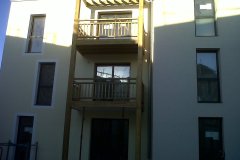 Terrasse surélevée, balcon bois